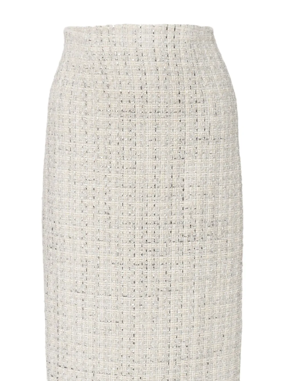 Carolina Herrera Tweed verfraaide rok - Beige