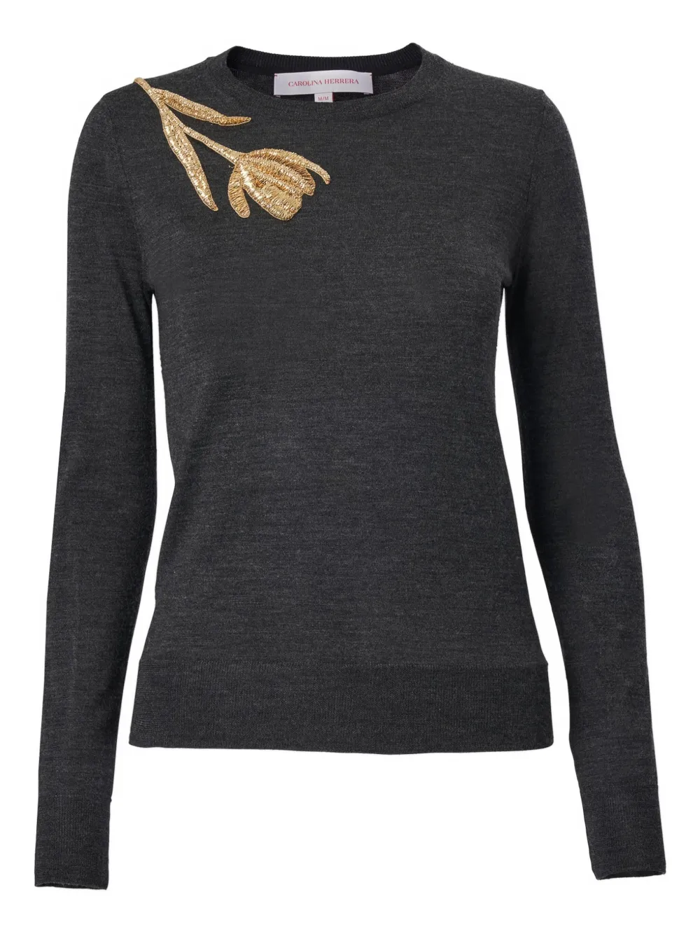 Carolina Herrera tulip-embroidered jumper | Grey | Image 1