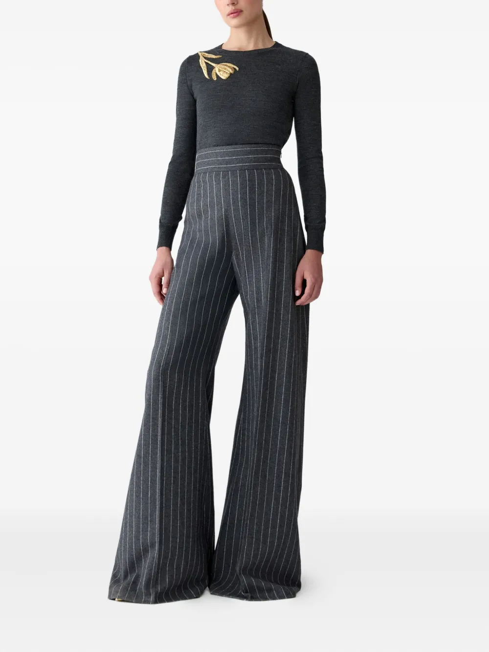 Carolina Herrera tulip-embroidered jumper | Knitted Sweaters | Image 2