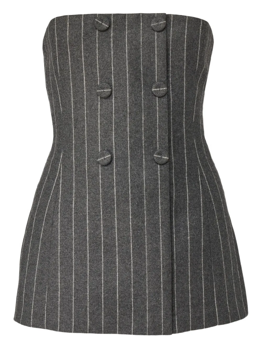 Carolina Herrera pinstripe-pattern double-breasted top | Grey | Image 1