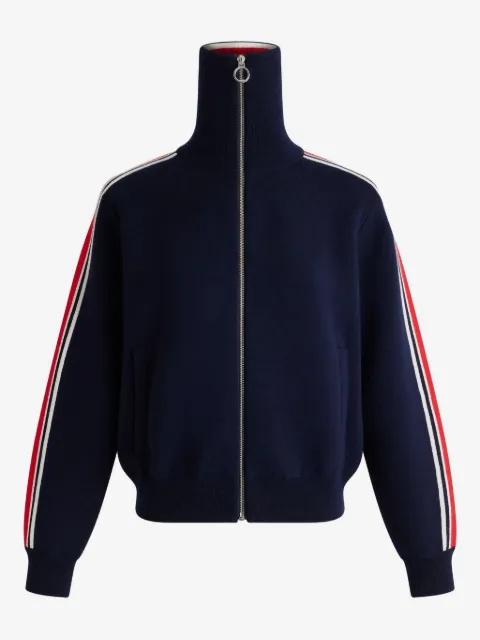 Fusalp stripe-detail zip-up cardigan