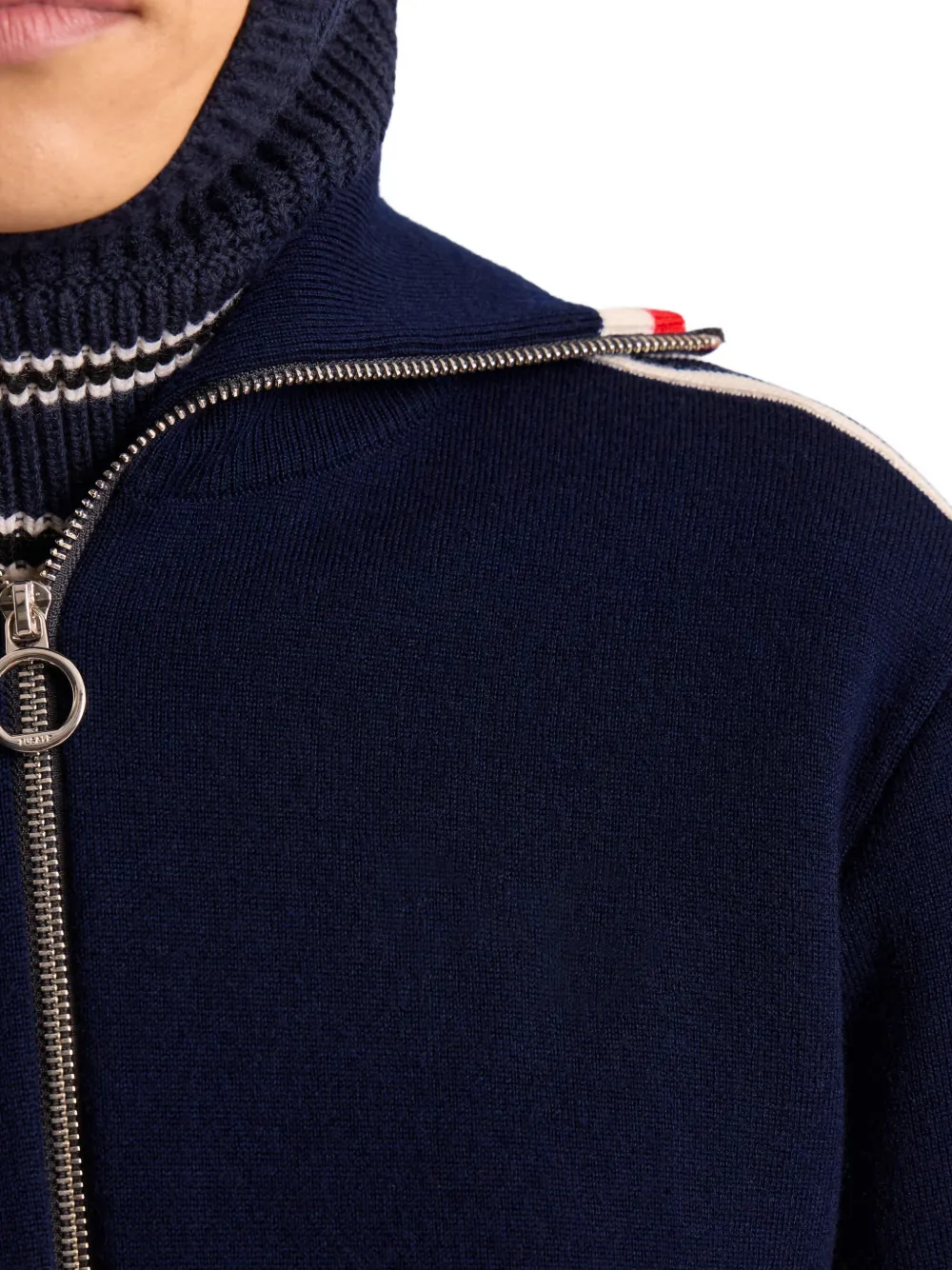 Fusalp Stripe-detail Zip-up Cardigan In Blue