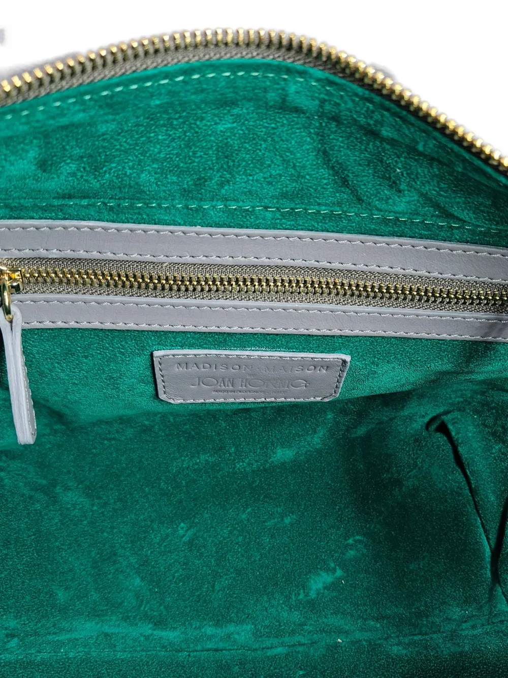 Madison.maison X Joan Hornig Lock-detail Leather Tote Bag In Gray