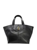 Madison.Maison x Joan Hornig lock-detail leather tote bag - Black