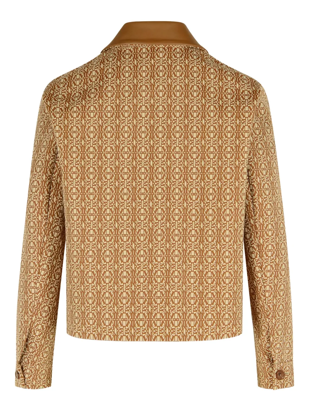 Max Mara Katoenen jack met jacquard Bruin