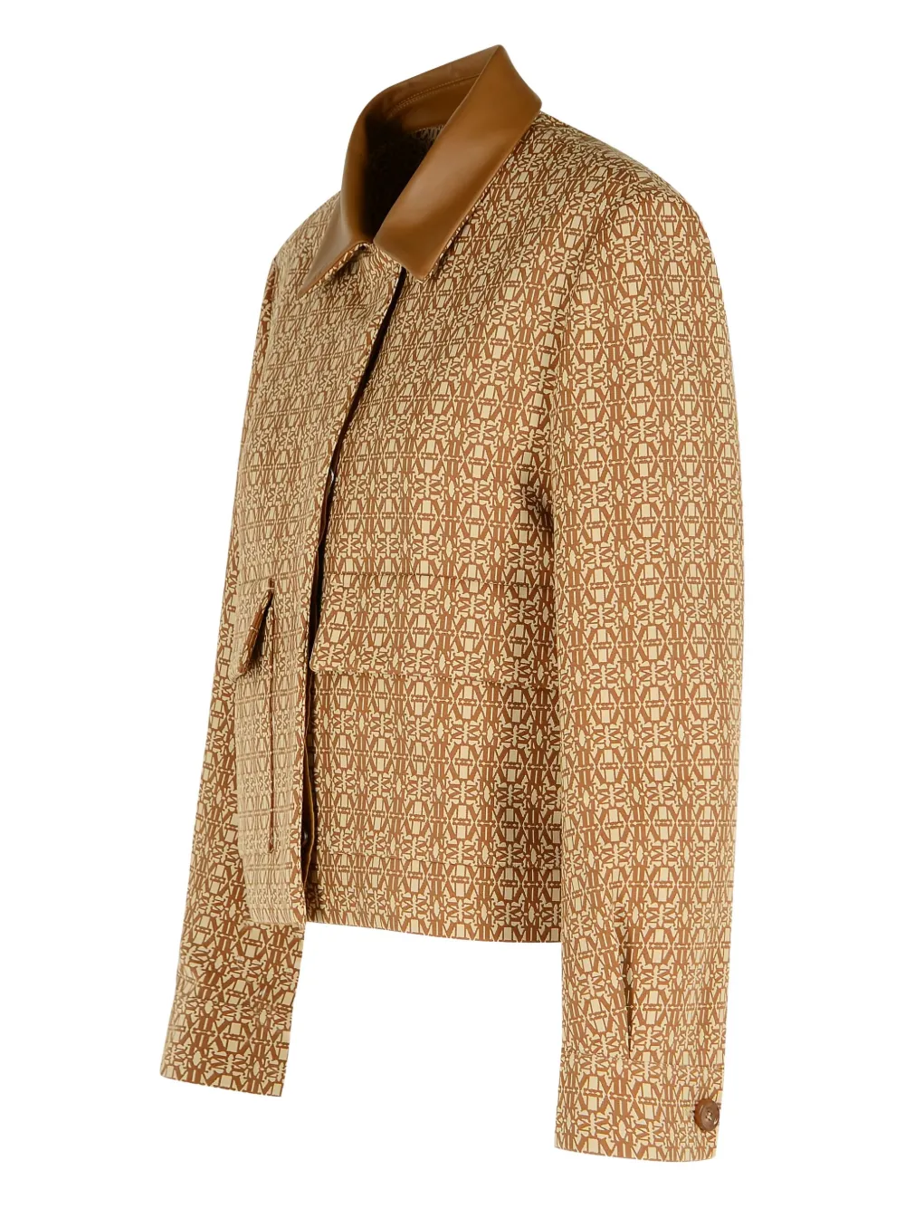 Max Mara Katoenen jack met jacquard Bruin