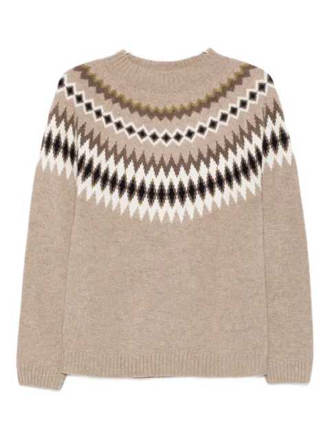 BeYou Fairisle-pattern round-neck sweater