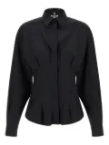 Moschino polka-dot pleated shirt - Black