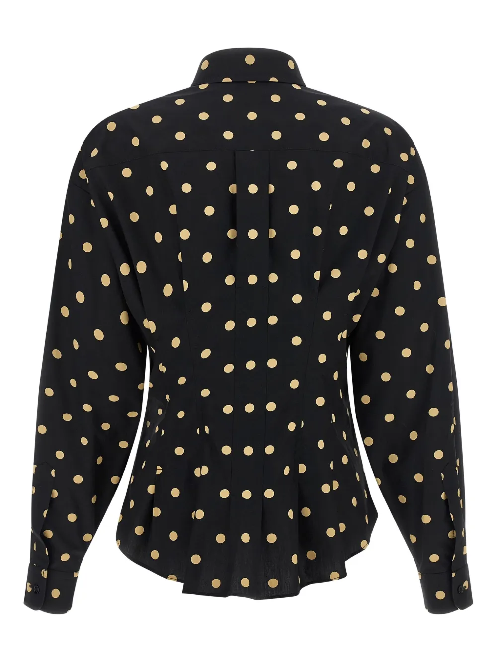 Moschino polka-dot pleated shirt Zwart