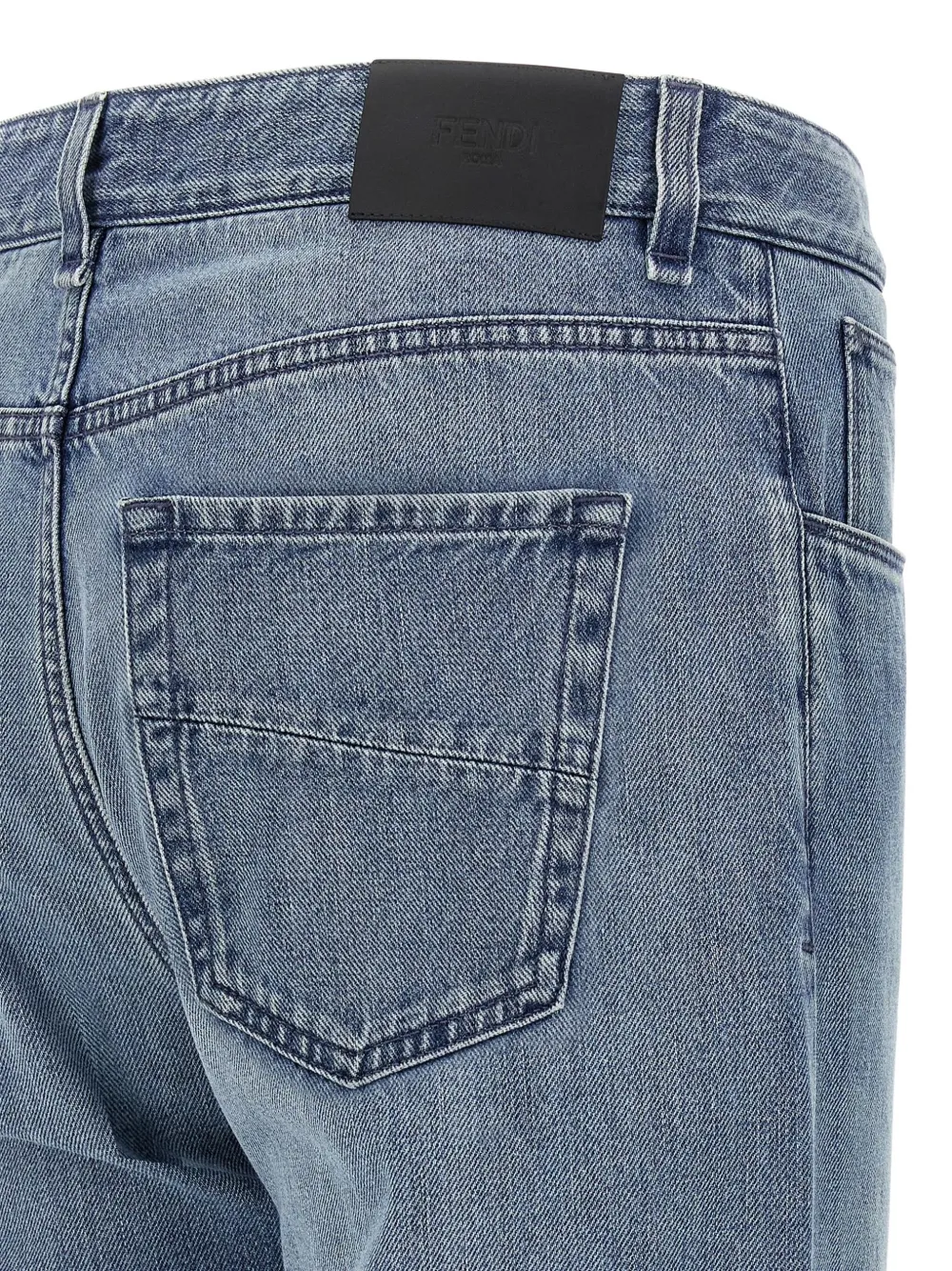 FENDI Jeans met vervaagd effect en vijf zakken Blauw
