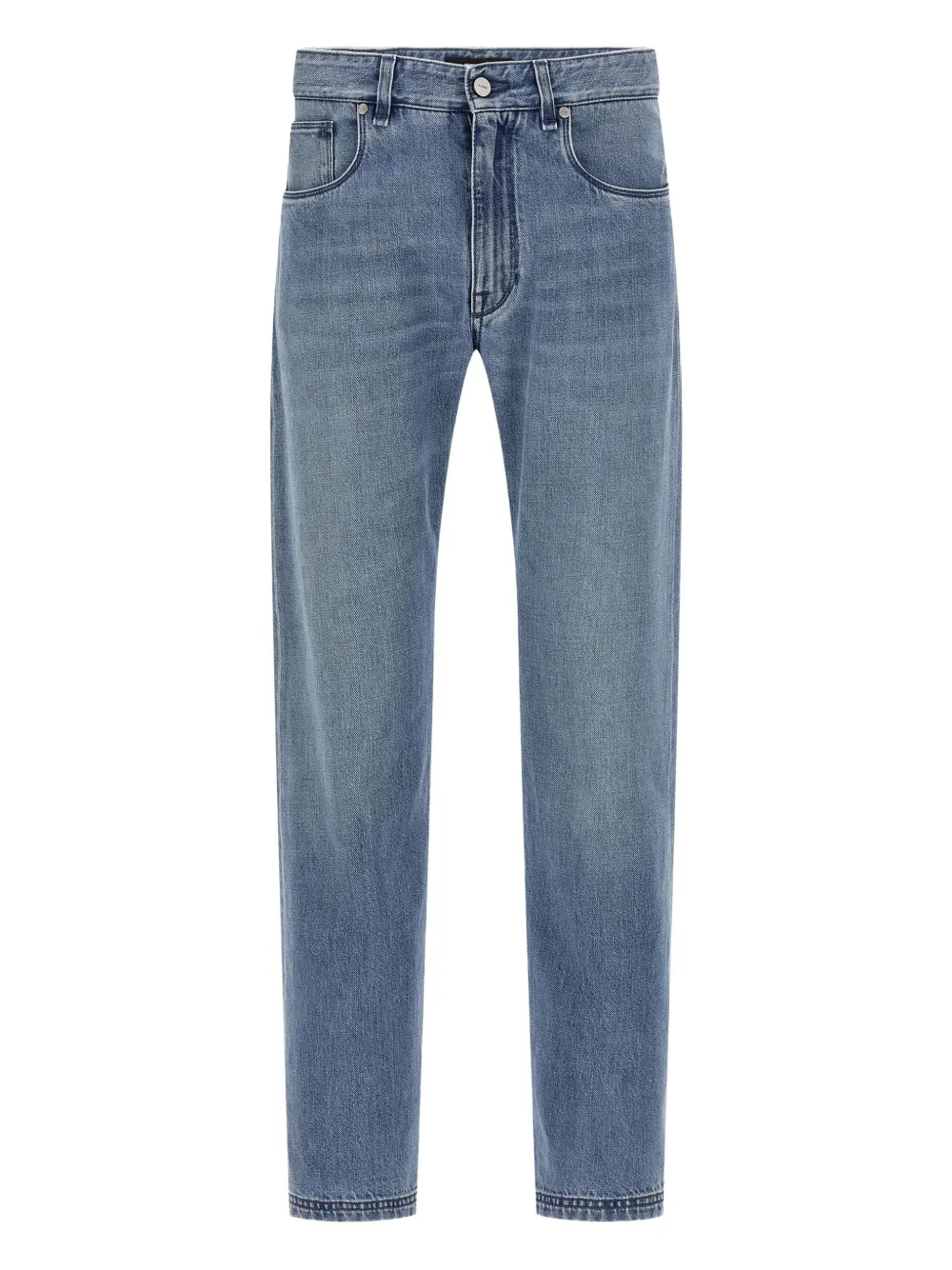FENDI Jeans met vervaagd effect en vijf zakken Blauw