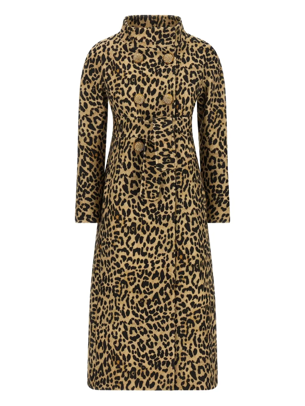 Valentino Garavani Jas met dierenprint en juwelen knopen Bruin