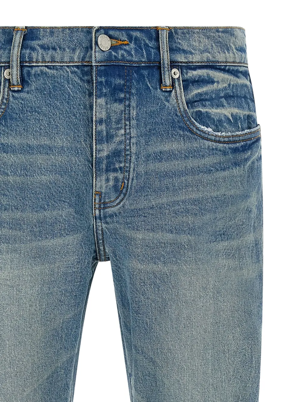Purple Brand Jeans met logopatch Blauw