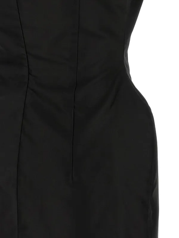 navy blue dress for baby girl Asymmetrical petal mini dress in brown