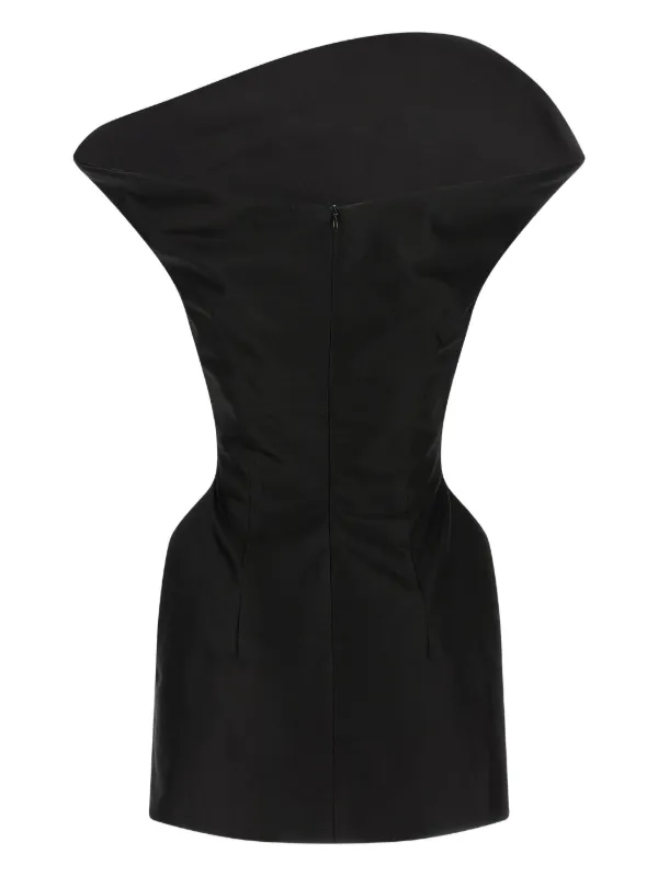 magda butrym corset mini dress Magda Butrym Red Sculptural Rose Floral Appliqud Wool Blend Corset Mini Dress