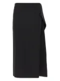 Sportmax Giambo ruffle side-slit midi skirt - Black