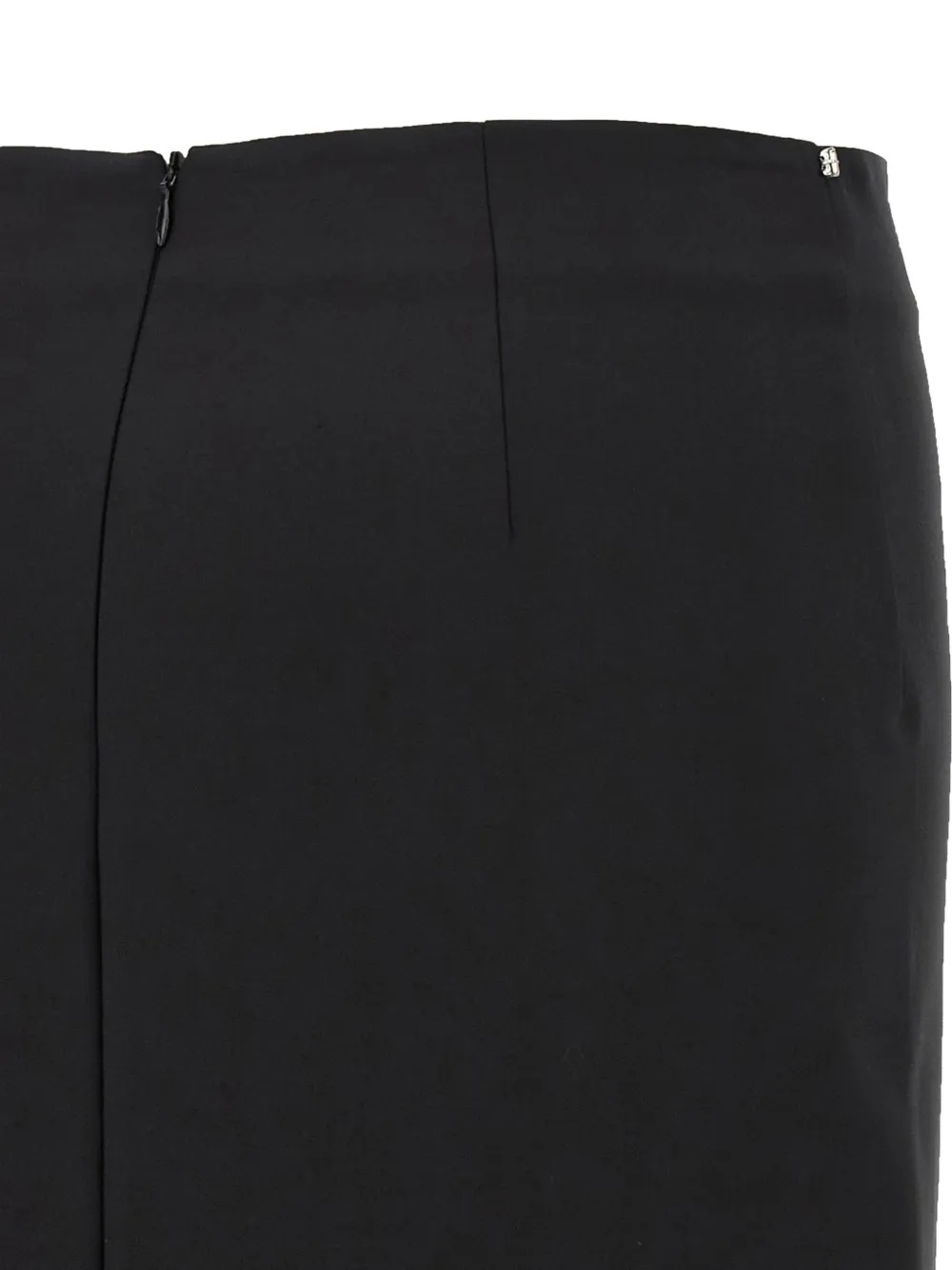 Sportmax Giambo midi-rok met ruches en zijsplit Zwart