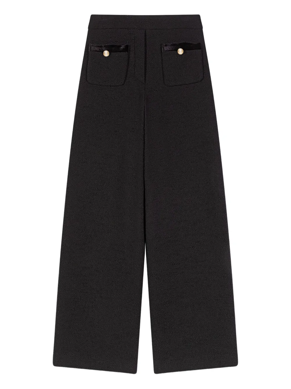 Maje buttoned-pocket trousers - Nero