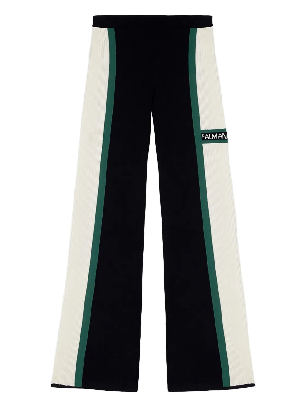 Palm Angels CB Racing knitted flared trousers | Blue | Image 1