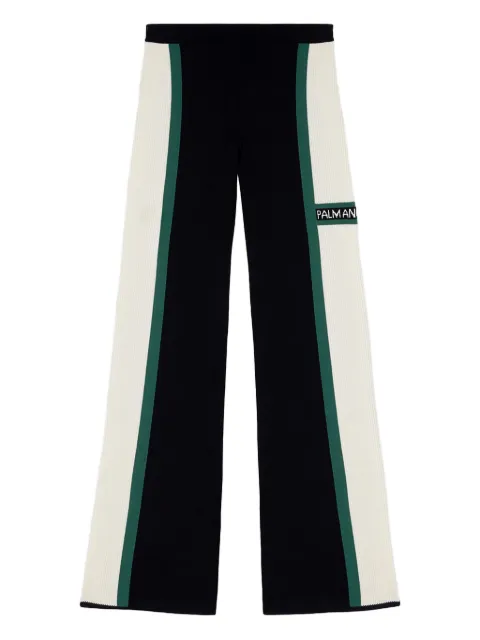 Palm Angels CB Racing knitted flared trousers