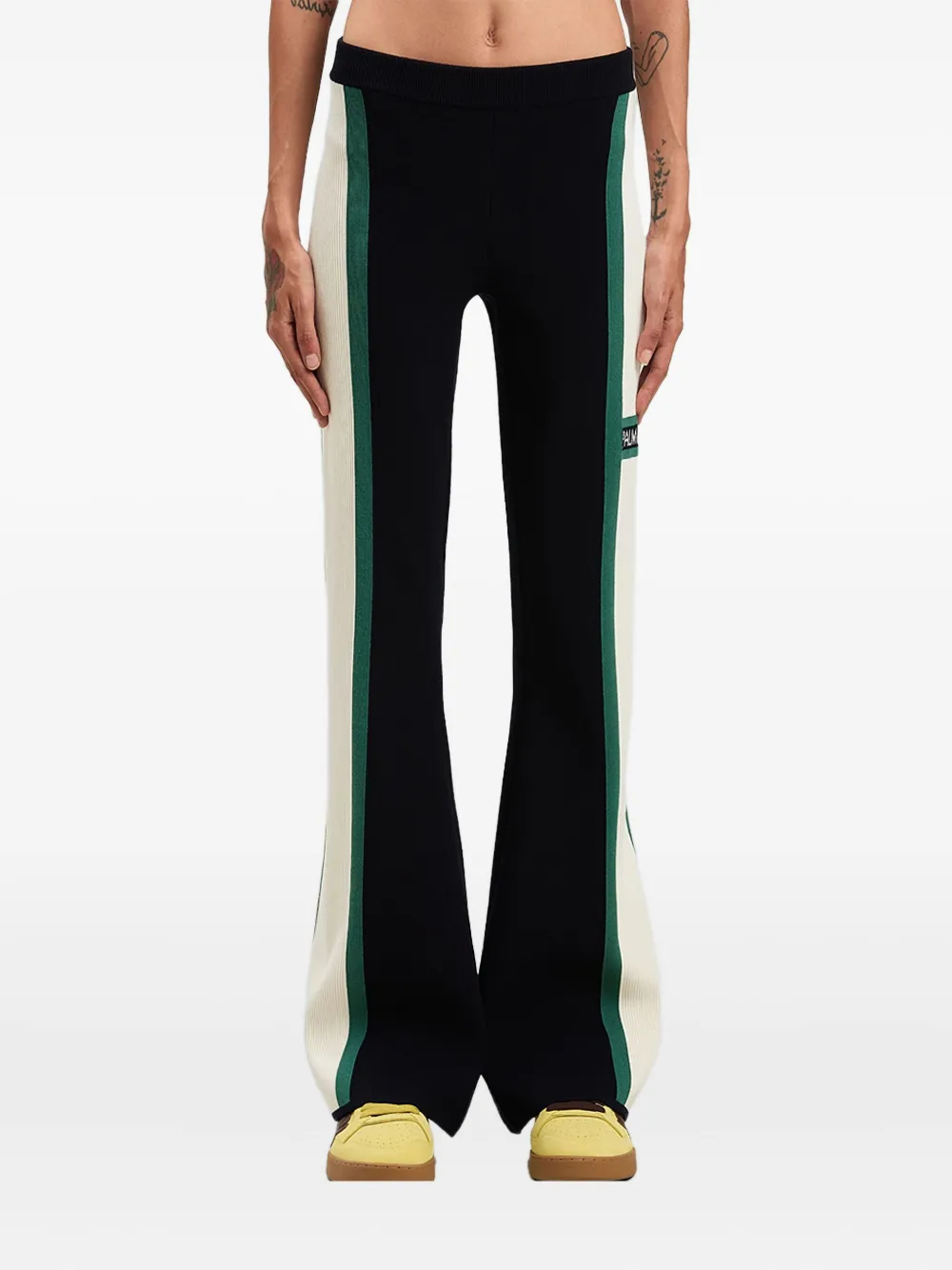 Palm Angels CB Racing gebreide flared broek - Blauw