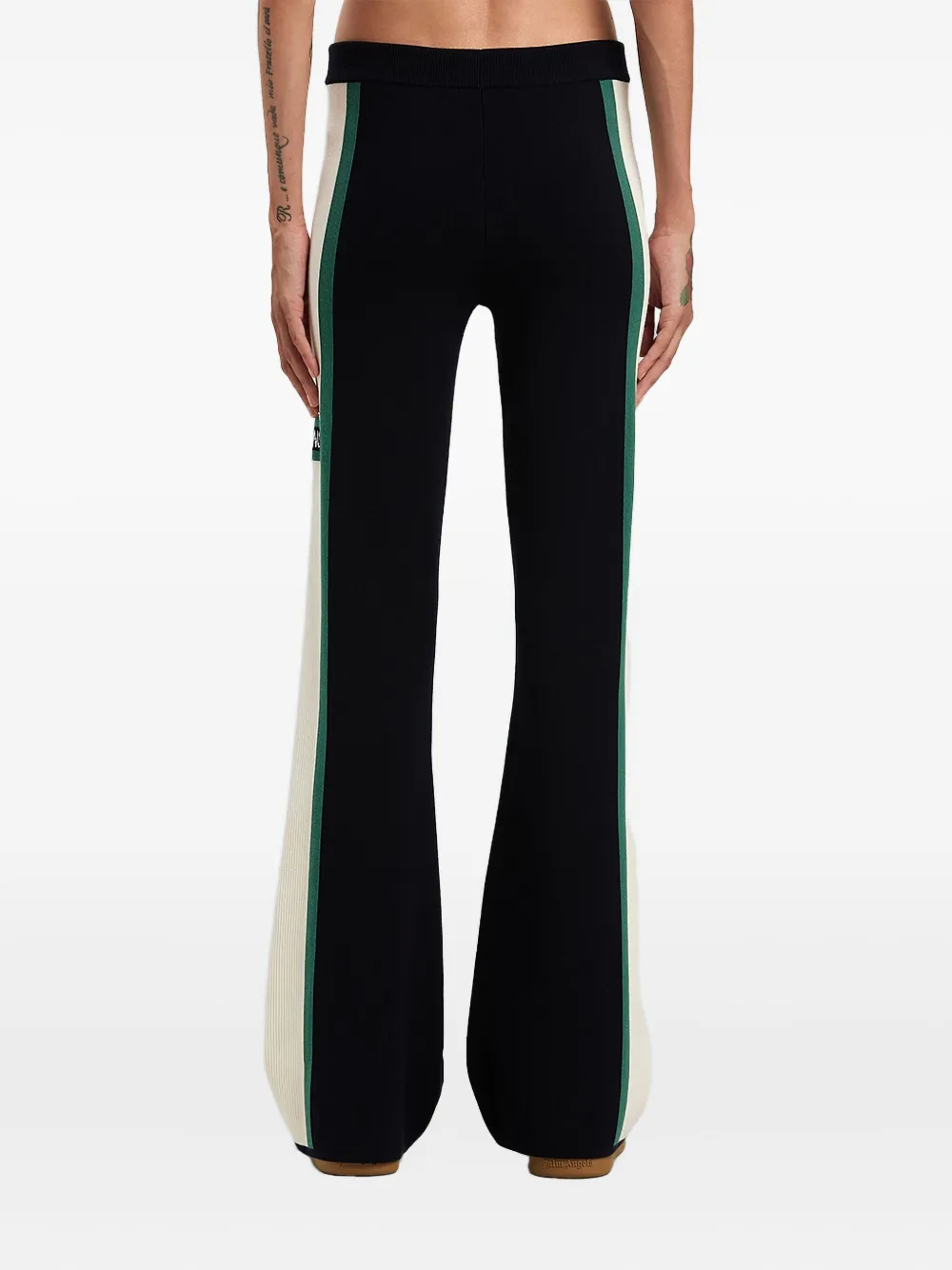 Palm Angels CB Racing gebreide flared broek Blauw