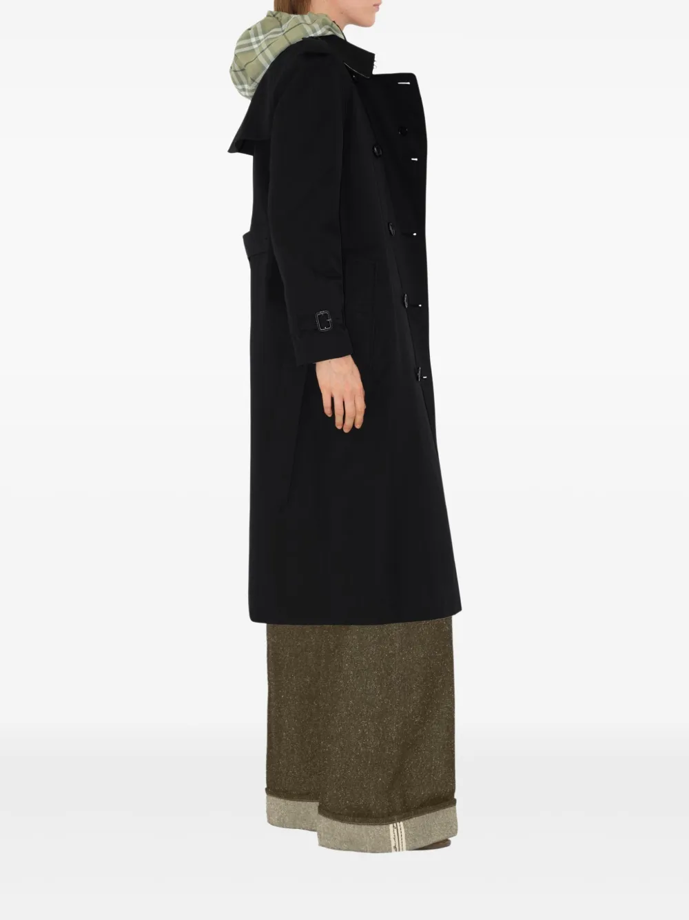 Burberry Waterloo Heritage trenchcoat met dubbele rij knopen Zwart