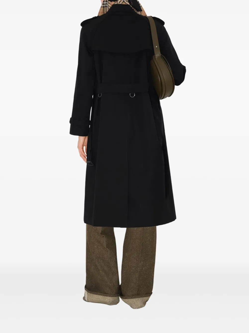 Burberry Waterloo Heritage trenchcoat met dubbele rij knopen Zwart