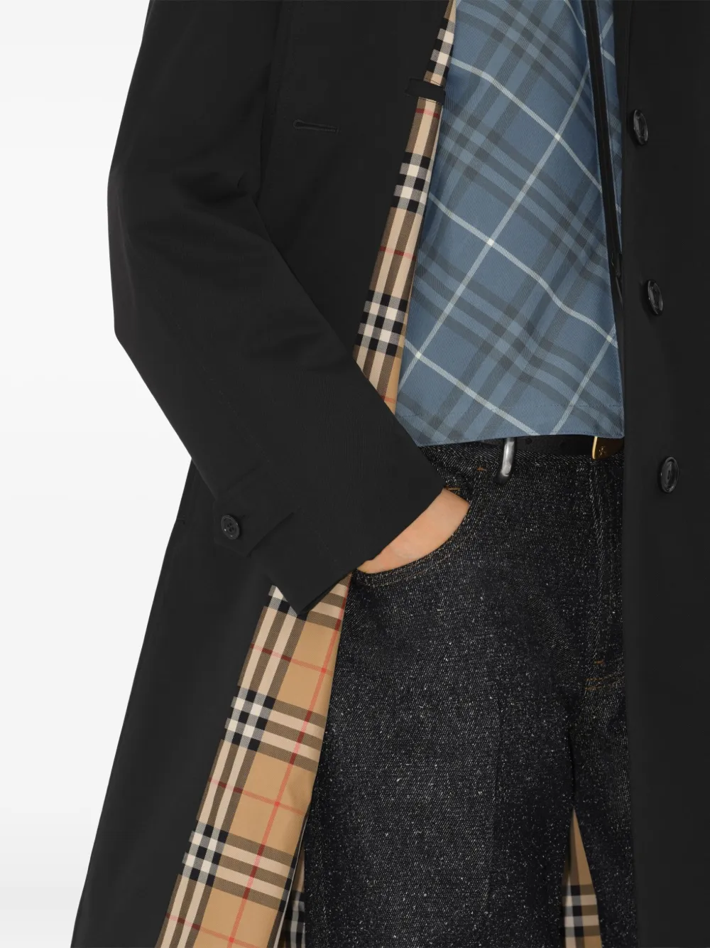 Burberry Camden Heritage midi-jas Zwart