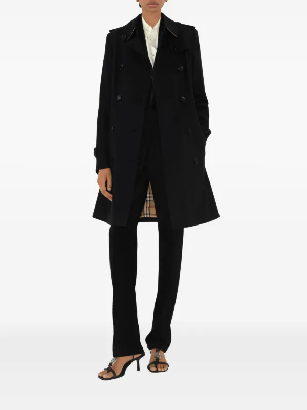 Burberry Chelsea Heritage Belted Trench Coat | Black | FARFETCH