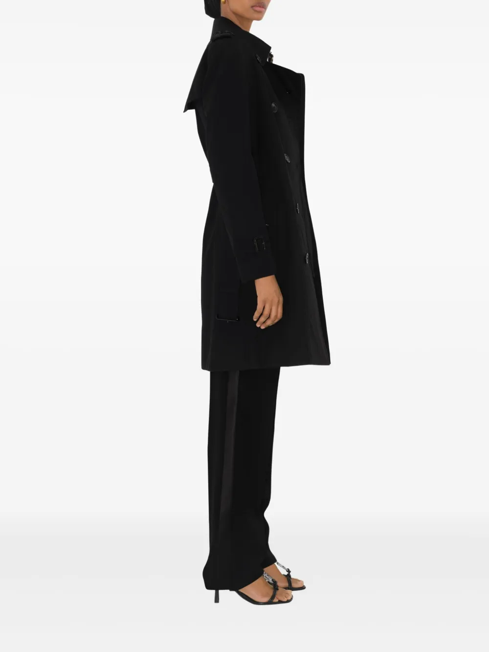 Burberry Chelsea Heritage trenchcoat met ceintuur Zwart