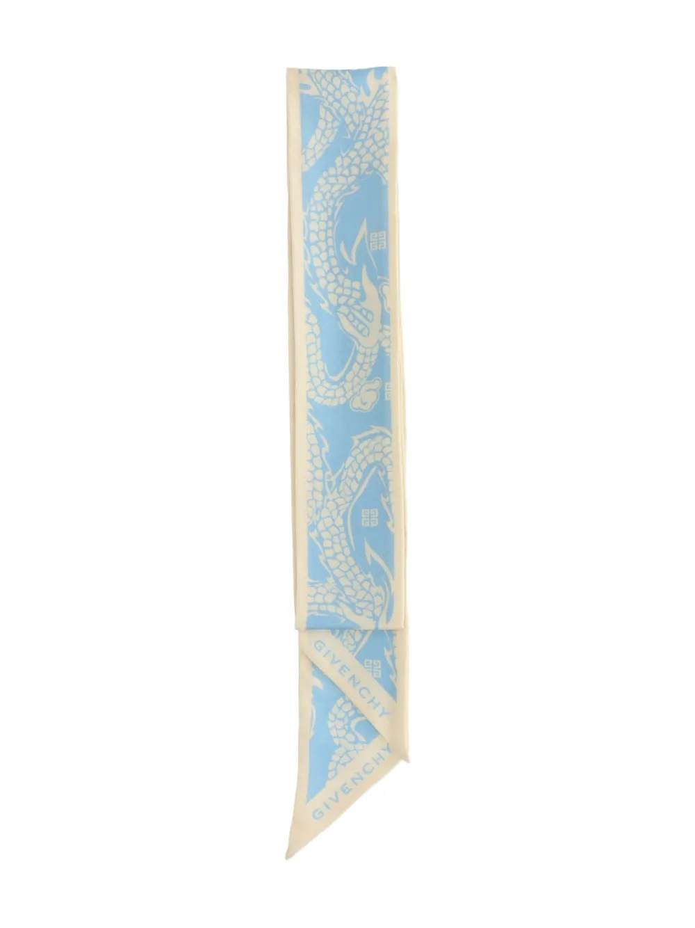 Givenchy dragon-print scarf - ブルー Givenchy dragon-print scarf - ブルー