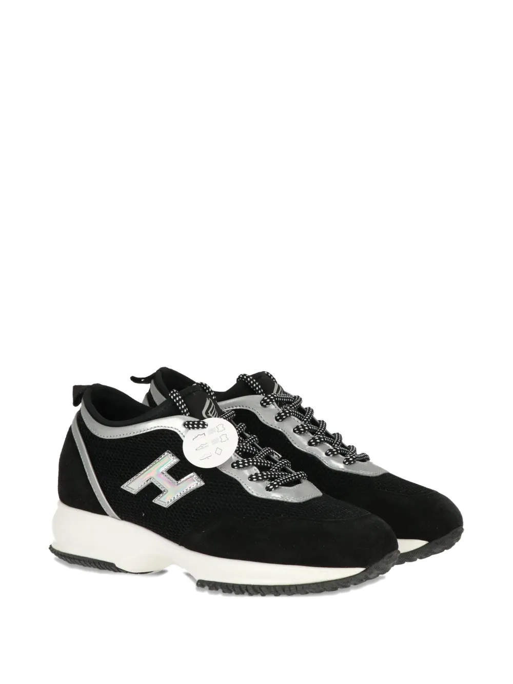 Hogan Holographic Logo-effect Sneakers In Black