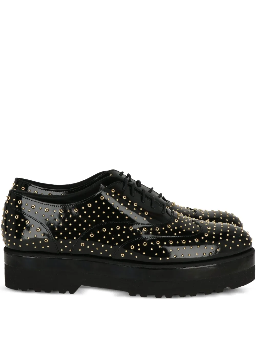 Hogan studded-detail leather shoes | Black | Image 1