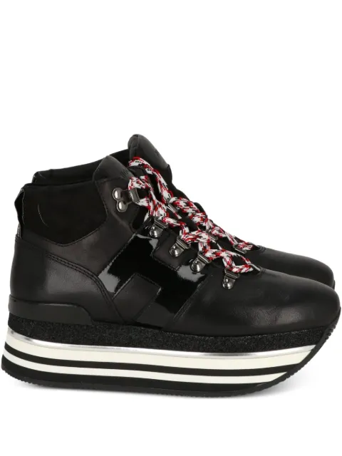 Hogan platform leather lace-up sneakers 