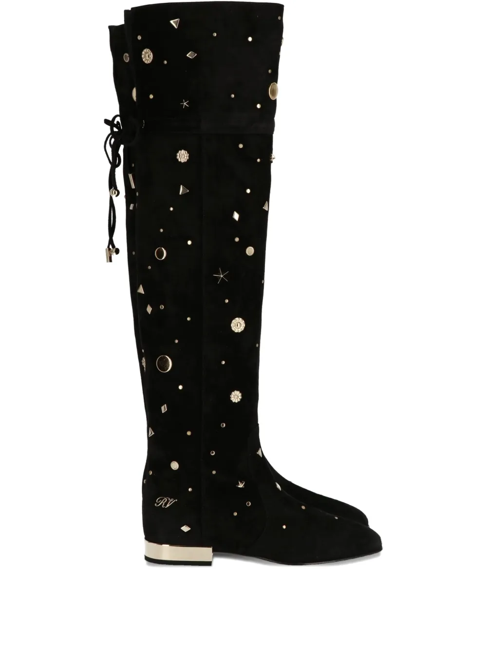 Roger Vivier embellished knee-high boots | Black | Image 1