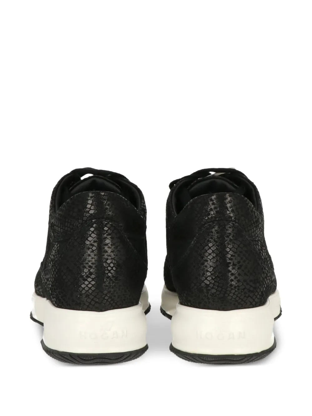 Hogan logo-embellished lace-up sneakers Black