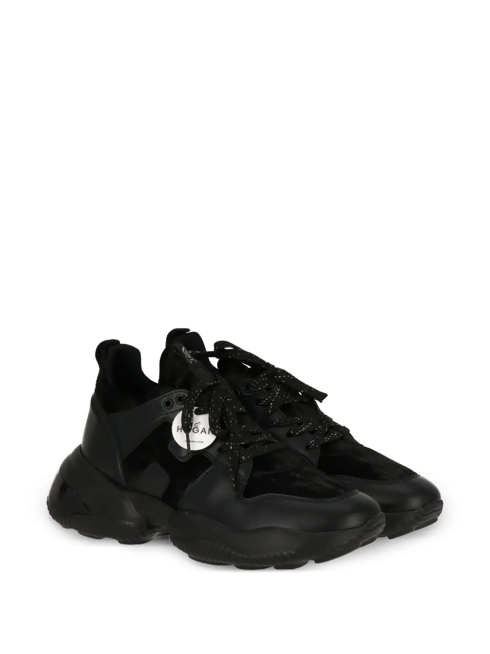 Hogan lace-up leather sneakers Black