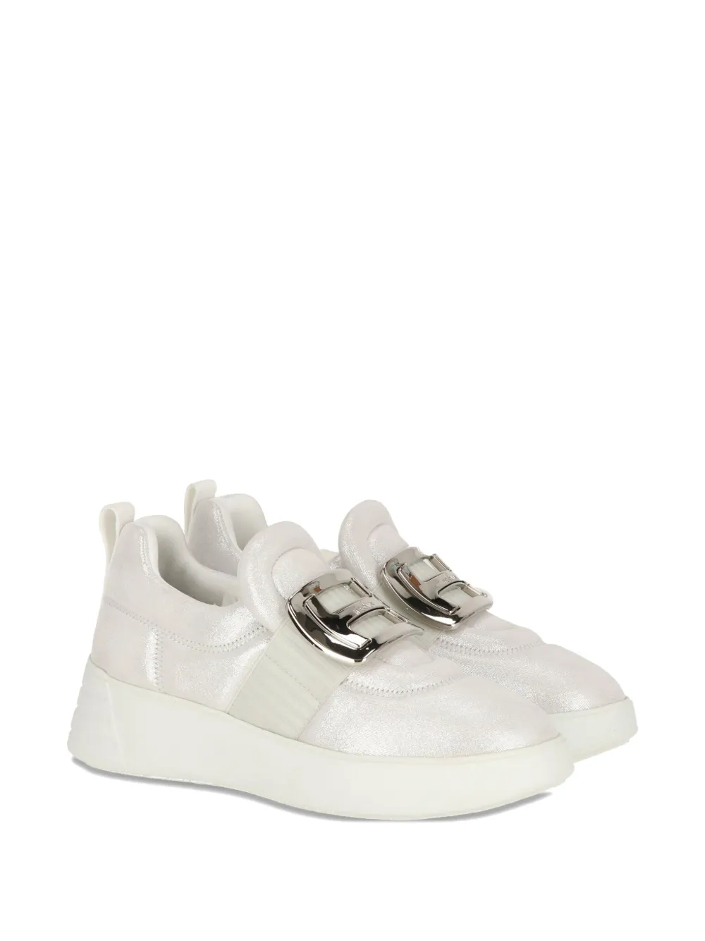 Hogan Metallic-effect Sneakers In White