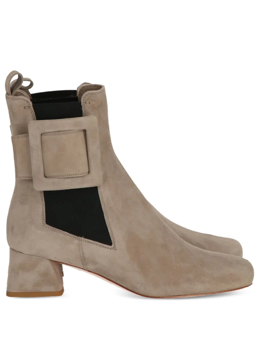 Roger Vivier buckle-detail suede boots | Neutrals | Image 1