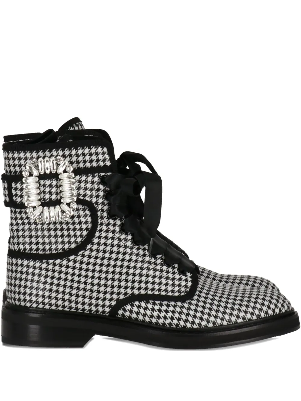 Roger Vivier houndstooth buckle boots | Black | Image 1