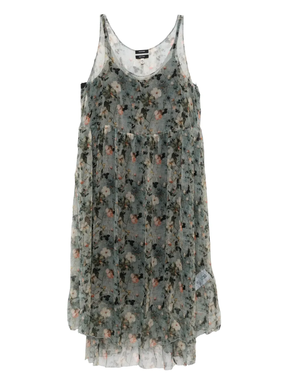 R13 gathered tank dress | Green | Image 1