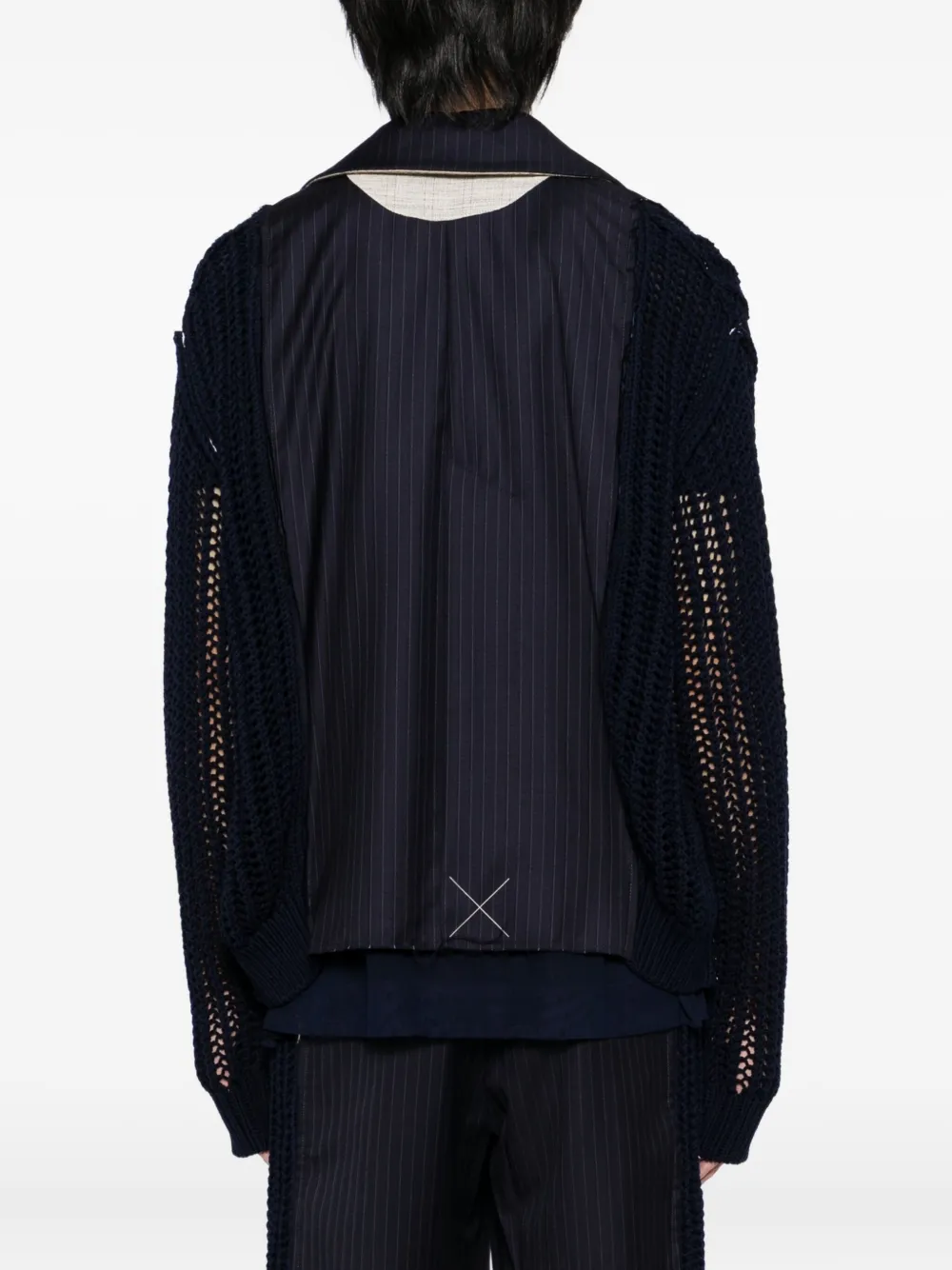 SONIA CARRASCO Gerafelde wollen blazer Blauw