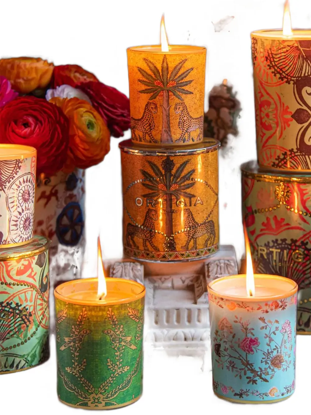 Ortigia Sicilia Lime Di Sicilia Medium Candle (10cm X 12.5cm) In Green