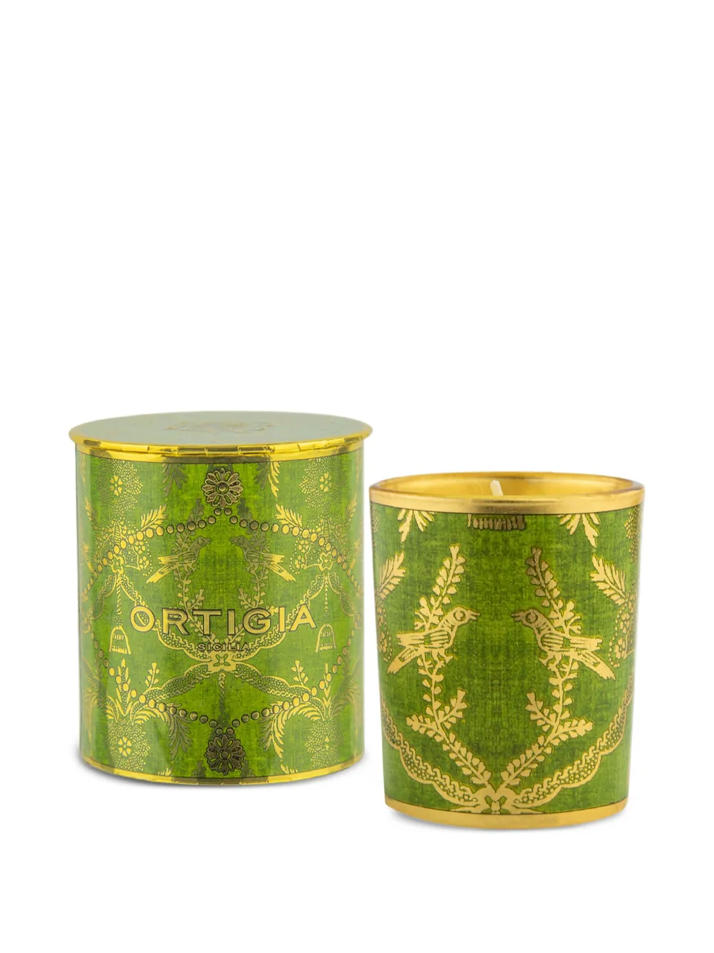 Ortigia Sicilia Lime di Sicilia medium candle (10cm x 12.5cm) | Green | Image 1