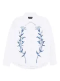 JUNTAE KIM floral-embroidered shirt - White