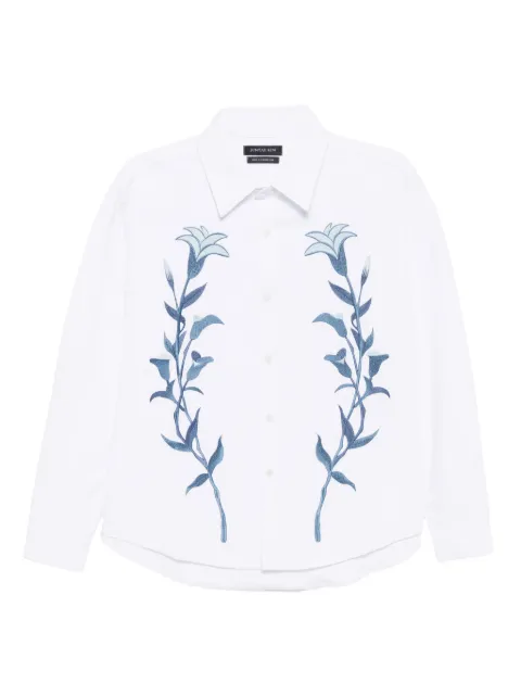 JUNTAE KIM floral-embroidered shirt 
