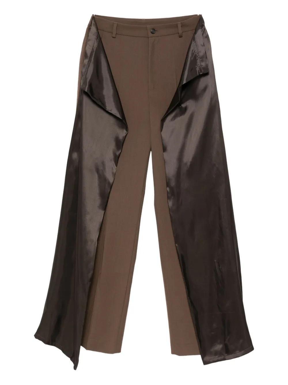 Mm6 Maison Margiela Panelled Trousers In Brown