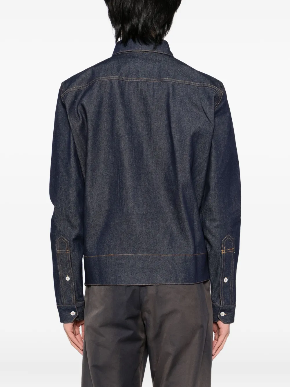 Juntae Kim Corset-style Denim Shirt In Black