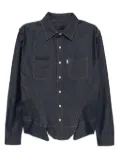 JUNTAE KIM corset-style denim shirt - Blue